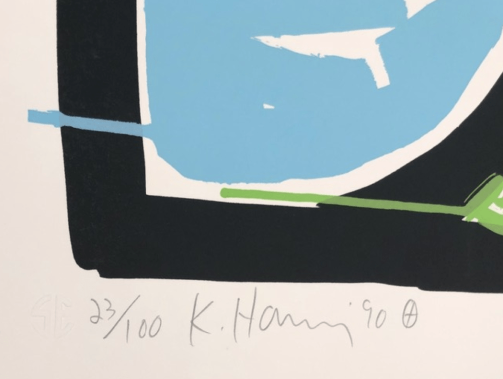 keith haring signature flowers III