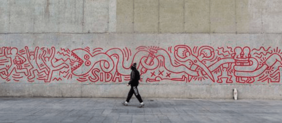 mural by keith haring